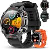 WalkerFit Smartwatch Uomo Militare 2025, 1.43 AMOLED Outdoor 5ATM con Bussola, 60 Giorni Standby, 170+ Sport, Chiamate Bluetooth, Monitoraggio Sonno, Orologio Fitness per Android iOS (Silicone)