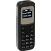 Bewinner Mini Telefono Cellulare 2G, Telefono Cellulare GSM Base con Gancio per L'orecchio Combinatore Auricolare Bluetooth, Telefono di Backup in Macchina, Batteria 350 MAh, SIM (BLACK)