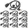 HYSHIKRA Walkie Talkie Auricolare Auricolare Compatibile con Motorola CP040 DP1400 GP88 GP300 Radio, G-Shape, PTT con Microphne (10 pezzi)