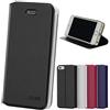 doupi Deluxe FlipCase per iPhone 4 / 4S, Protezione Custodia Ultra Slim Magnete Flip Cover Protettiva Book Style Etui Stare in Piedi, Nero