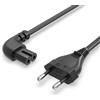 Superer Cavo Alimentazione TV C7 1,5M - 2 Poli a 90° | Compatibile con Samsung, LG, Sony, Philips Televisori - Cavo di Rete Salvaspazio per PS5, Xbox e Dispositivi Elettronici