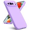 Oududianzi - Cover Compatibile con Google Pixel 9 Pro XL [Cover in Silicone Liquido] [Interno in Microfibra] Gomma Gel di Silicone Liquida Antiurto Custodia Cover - Viola Chiaro