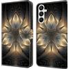 CLM-Tech Custodia compatibile con Samsung Galaxy A56 / A36 5G, Sintetica Pelle Cover, Portafoglio con Funzione Supporto e Slots, Case Gloria d'Oro