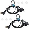 HYSHIKRA Auricolare di sicurezza a forma di G con PTT, cuffie radio leggere compatibili con Motorola GP300 DP1400 CP040 CLS1410 Walkie Talkie (blu, 2 PACK)
