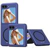 Ysnzaq Custodia per Samsung Galaxy Z Flip 7 5G Compatibile con Magsafe, Ultra Sottile Militare Antiurto Protettiva Hard PC Magnetica Phone Cover per Samsung Galaxy Z Flip7.QMS Blue
