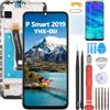 YHX-OU 6.21 per Huawei P Smart 2019 Pot-LX3 Pot-LX1 POT-AL00 Schermo LCD Kit Digitalizzatore Touch Screen Sostituzione Schermo con Strumento di Installazione + 1 Vetro Temperato (Nero + Cornice)