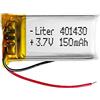 Liter energy battery Batteria 401430 LiPo 3.7V 150mAh 0.555Wh 1S 5C Liter Energy Battery per l'elettronica Ricaricabile Telefono Portatile Smartwatch Orologio GPS - Non adatto per Radiocomando 32x14x4mm (150mAh|401430)