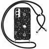 Foonary Cover con Cordino per Samsung Galaxy A53 5G 6,5, Custodia con Laccio Collana Tracolla Aesthetic Disegni Antiurto TPU Necklace Regolabile Protettiva Corda Case per Samsung A53 5G, Planet
