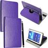 Mobile Stuff Colourful Stuff Custodia universale per tablet in ecopelle, con supporto, rotante a 360°, adatto per tutti i Tablet Android da 10" e 10,1"+ stilo touch pen PURPLE CASE COVER Universal 10.1 & 10