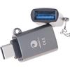 valonic adattatore da USB C a USB A - 2 pezzi, grigio - incl. occhiello e portachiavi - compatibile con Apple Macbook, disco rigido esterno, chiavetta USB.
