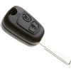 Jongo - Guscio Chiave con Lama Compatibile con Peugeot 107 & 307 | Custodia Chiave Plip Macchina Telecomando 2 Pulsanti