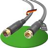 Conecto Cavo Antenna SAT 3,00m Doppio Connettore Schermato F, per HDTV, Ricevitore, Satellite, Internet, DAB, Radio, Nero