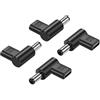 PNGKNYOCN 90 gradi DC 5,5 x 2,1 mm a USB C, 9 V DC 5521 maschio a USB tipo C PD emulatore trigger per luce LED, router, alimentazione mobile (confezione da 4) (DC 5,5 x 2,1 mm)