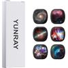 YUNRAY Galaxy Projector Disc - Diapositiva per proiettore Ultra HD, compatibile con YUNRAY Galaxy Projector Pro e modelli SKE-TKQ01 & BL-DQY02 (Pro Version) - Set di 6 Dischi