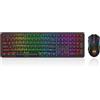 Redragon S163 Wilreess Gaming Keyboard & Mouse Combo, 108 tasti K689 PRO RGB Guarnizione Tastiera e 8000 DPI M693 Gaming Mouse Bundle