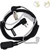 UAYESOK Auricolare radiofonico a 2 pin a 2 vie con tubo dell'aria acustica nascosto con microfono PTT e auricolare per radio Motorola CP040 CP140 Hytera Midland Walkie Talkie