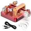 Putikeeg Tasto Telegraph CW Morse, Pulsante Radio Amatoriale, Macchina Codice, Tastiera Telegramma, Trasmettitore di Codice, Tasti Doppia Leva (Rosso e Oro)