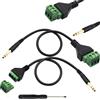 RUNCCI-YUN 2 Pz 6,35 mm TRS 3 Poli Spina Maschio connettore stereo jack,Spina Maschio 1/4 6.35mm Terminale Senza Saldatura,6,35 mm (1/4) TRS Maschio a 3 Pin/vite morsettiera Connettore