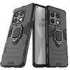 MaiJin Compatibile con OnePlus 10 Pro Cover, Custodia Armor Anello Cavalletto (Funziona con il Supporto Magnetico per Auto) Case Paraurti (Nero)