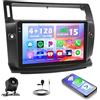 Hikity 4+128G Autoradio per Hyundai I10 2007-2013 con CarPlay Android Auto | 9 Incell Schermo Radio con Android 15 Bluetooth Navi GPS WIFI EQ FM/RDS USB Split-Screen Microfono Telecamera