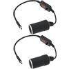 EMSea 2 Pezzi Cavo Convertitore USB C Maschio A Presa Accendisigari da 30 Cm Convertitore Regolabile da 5 V A 20 V con Display Voltmetro per GPS Dash Cam