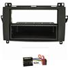 tomzz Audio 2434-017 Set di cornici radio compatibili con Mercedes A (W169) B (W245) Sprinter (W906) Viano Vito nero con adattatore Quadlock ISO