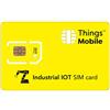 Things Mobile SIM Card per IIOT Things Mobile con copertura globale e rete multi-operatore GSM/2G/3G/4G LTE, senza costi fissi, senza scadenza e tariffe competitive, con 10 € di credito incluso