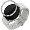 kwmobile Protezione Display Compatibile con Samsung Galaxy Watch 7 44mm Fitness-tracker - Sticker Proteggi-schermo per Smart-Watch argento/nero
