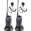 Retevis C64 Walkie Talkie Controllo Vocale, Radio Bidirezionale Ricaricabile a Lungo Raggio, 2500mAh, VOX, Radio ad Alta Potenza con Microfono Altoparlante per Sicurezza, Emergenza (Nero, 2 Pezzi)
