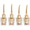 EMSea 4 Pezzi 2mm Pin A Banana Femmina Connettore Placcato Oro 4mm Banana Femmina A 2mm Pin Connettore HIFI Cavo Adattatore Spina Per Audio 16,5x44mm