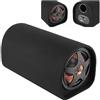 Culnflun 12V Auto Subwoofer Bass Speaker Amplificatore Audio Potente audio di basso per auto Modifica audio ABS in pelle nera 43x25x24cm