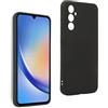REY Cover in Gel TPU Nera per Samsung Galaxy A34 5G, Ultra Sottile 0,33 mm, Morbido Flessibile, Custodia Silicone