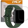 REY Pack 6X Pellicola salvaschermo per Honor Watch 5, qualità Premium