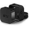 Elago Multi Supporto per Apple TV 4K (2021) / HB e Altri Modelli [Non Compatibile con Apple TV (2022)] - Tre Modi di Montaggio: Magnete, Vite, Nastro (Nero)