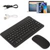 Zunate Set Mouse Tastiera Wireless, Combo Mouse Tastiera Bluetooth Ricaricabile Dual Mode 2.4G, Tastiera Ultra Sottile da 10 Pollici e Mouse Muto, per Android, per iOS, per Windows