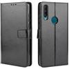 Generico custodia Copertura compatibile con ALCATEL 3X (2019) 5048U 5048Y COVER STAND LIBRO flip magnetica GEL SILICONE TPU protezione antiurto case eco pelle matte portafoglio porta carte (nero)