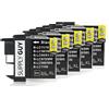 Supply Guy 5 XL cartucce compatibili con Brother LC1100 LC1100bk Nero per DCP-145c DCP-195c DCP-165c MFC-250c MFC-490cw MFC-5490cn MFC-5890cn MFC-6490cw MFC-255cw MFC-290c MFC-295cn MFC-297c