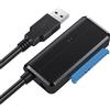 Cablecc Cavo adattatore angolare SATA a 22 pin a USB 3.0 per HDD SSD da 2,5 da 3,5 per computer portatile desktop