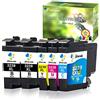 Jettruemedia 3239XL Cartucce Compatibile con Brother LC3239 LC3239XL Cartuccia per Stampante Brother HL-J6000DW HL-J6100DW MFC-J5945DE MFC-J5945DW MFC-J6945DW MFC-J6947DW (1 Nero / 1 Ciano / 1 Magenta / 1 Giallo)