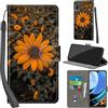 PHINIENLAND Cover per Xiaomi Redmi Note 9 4G / Redmi 9T Case PU Pelle Custodia [Kickstand] [Chiusura magnetica] [Slot per Schede], Portafoglio Flip Custodia per Redmi 9 Power,Crisantemo