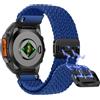 Niboow QuickFit 26mm Intrecciato Cinturino per Garmin Fenix 8 51mm/Fenix 7X Pro Solar/Fenix 7X/Fenix 6X/Fenix 6X Pro, Traspirante Nylon Cinturini per Garmin Tactix 8 51mm/Descent Mk3i - Blu