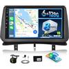 SIXWIN 8 Core 6+128G Android 15 Autoradio per Renault Clio 3th 2005-2014 con CarPlay/Android Auto/DSP, 9 '' HD Navigatore GPS WiFi Bluetooth 5.0 USB FM RDS Radio Mirror Link 32 EQ+AHD Retrocamera