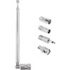 JZK Antenna telescopica per radio FM Dab con connettore jack BNC Adattatore tipo F spina maschio, sostituzione antenna radio Dab interna per radio domestica HIFI Ricevitore stereo AV scanner radio