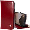 TORRO Custodia Compatibile con Apple iPhone 12 e iPhone 12 Pro - Caso in Vera Pelle di Qualità con [Slot per Schede] [Supporto Orizzontale] [Cornice Durabile] (Rosso)