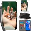 PHINIENLAND Cover per Huawei P Smart Z / Y9 Prime 2019 Case PU Pelle Custodia [Kickstand] [Chiusura magnetica] [Slot per Schede], Portafoglio Flip Custodia per Honor 9X / 9X pro,Gattino