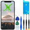 Digi4U Schermo LCD per iPhone X, 5,8 pollici 3D Touch Retina per iPhone X Touch Display Digitizer Assembly con strumenti di riparazione per iPhone LCD (A1865, A1901, A1902, A1903)