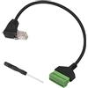 RUNCCI-YUN RJ45 Terminale a Vite,Connettore senza saldatura,Ethernet 8P8C maschio a 8 pin Extender adattatore per AV CCTV DVR Cat6 Cat5 accoppiatore in linea(30cm piegato verso l'alto)