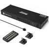 TESmart Switch HDMI 16 In ingressi 1 Uscita 4K 60Hz da Rack 19 Pollici 1U | Scansione Automatica OSD, Emulazione EDID, Controllo IP RS232 IR, HDCP 2.2, Per Sistemi AV e Server