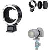 JJC Adattatore di montaggio dell'obiettivo per Canon EF EF-S a EOS Adattatore per alloggiamento della fotocamera a montaggio RF EOS R Ra RP R3 R5 R5c R6 R6II R7 R8 R10 R50