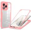 RonRun Cover per Honor 400 Lite, 360 Gradi Antiurto Custodia con Protezione Schermo Integrata Trasparente Rugged TPU Bumper Doppia Protettiva Cover per Honor 400 Lite - Rosa